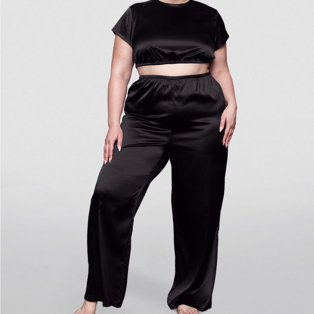 NWT Skims Satin Lounge Pant, Top & Bra